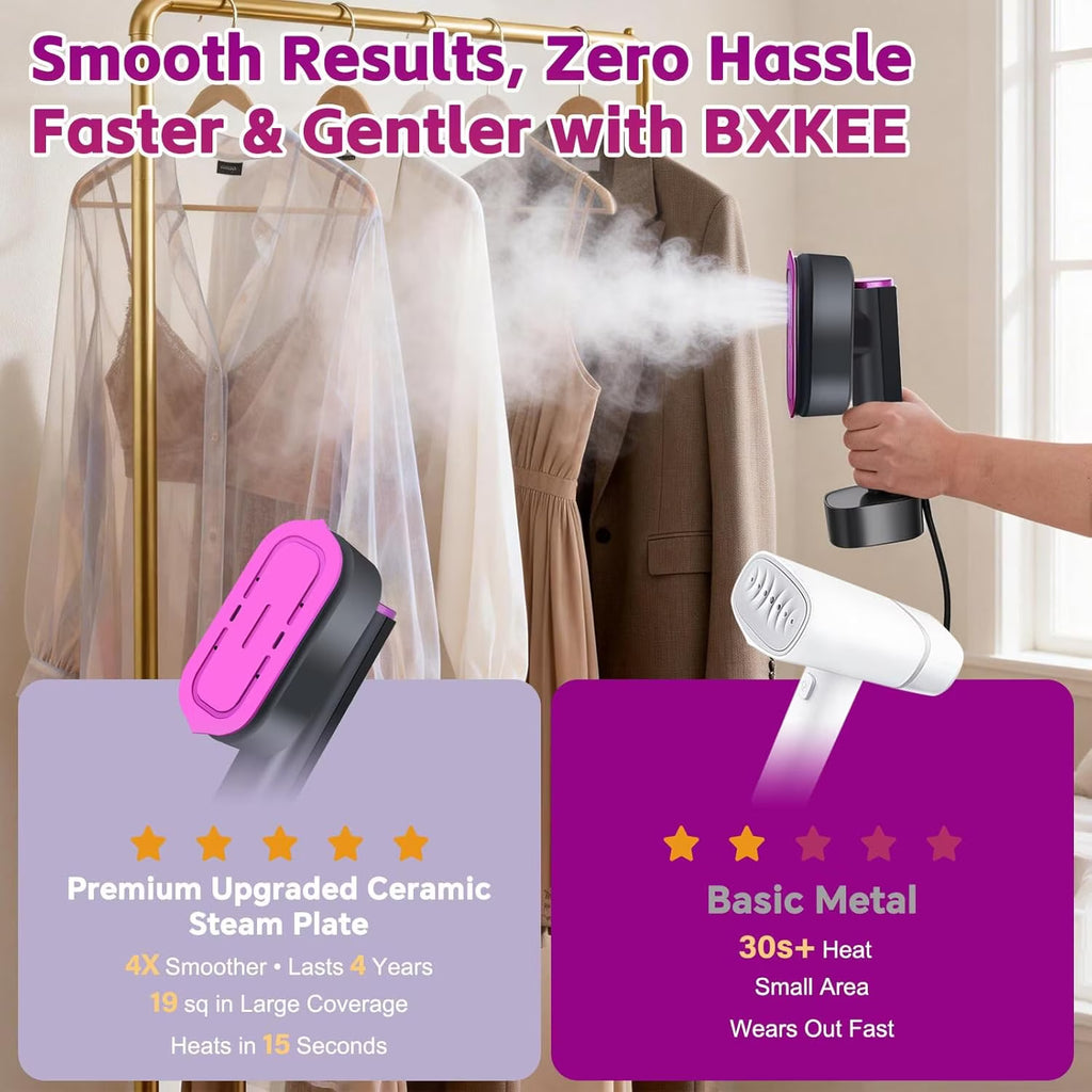 JFengqi Steamer for Clothes, 1300W Portable Handheld Garment Steamer, Auto Shut-off Function, 15s Fast Heat Up, Steam Iron for Home, Travel